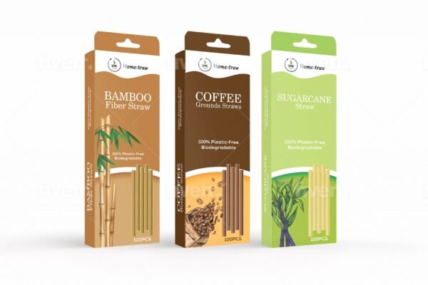 6mm Disposable Drinking Straw Bamboo Fiber Straws - 图片 4